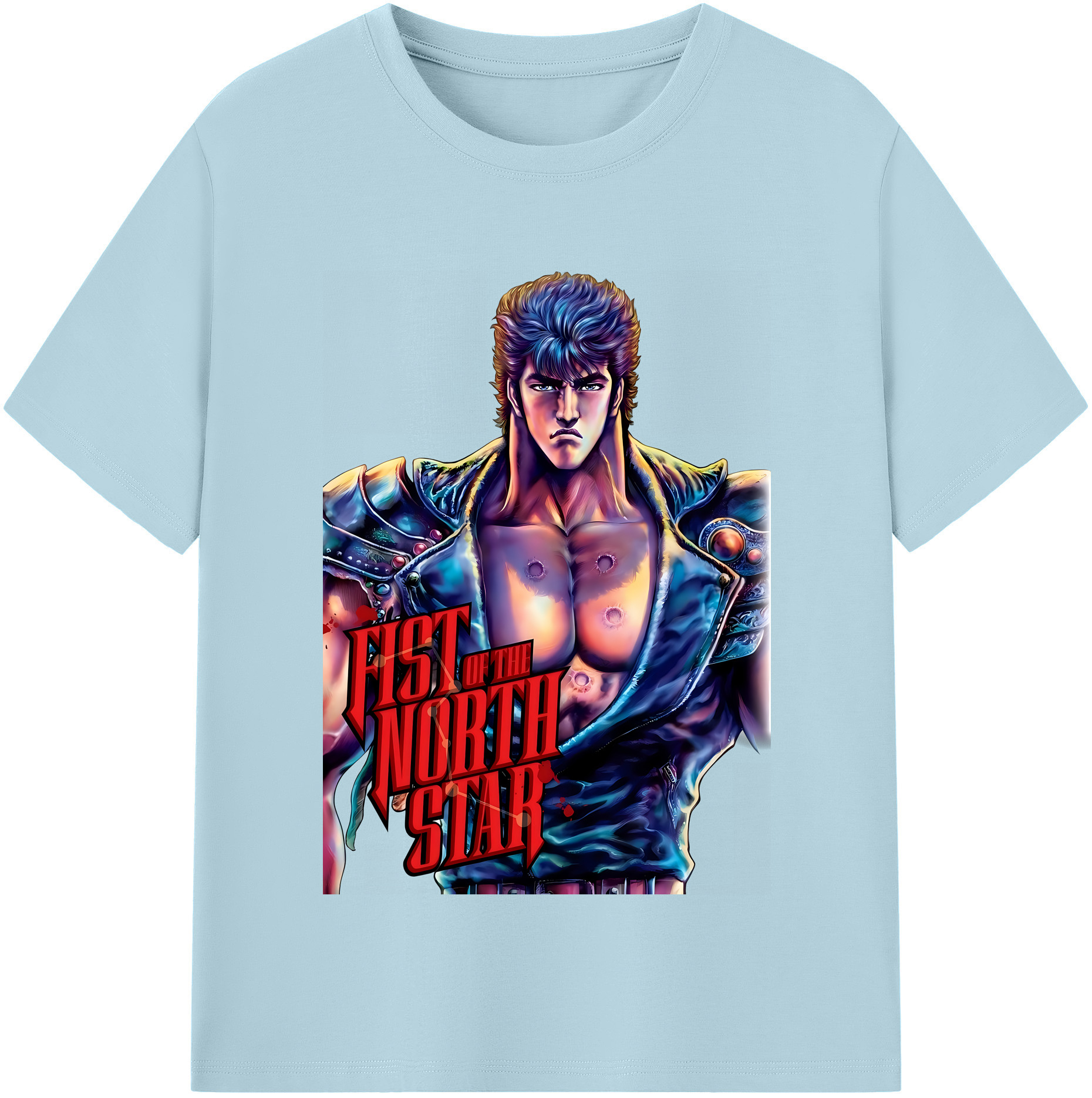 （画像用） 北斗の拳 Fist of the North Star 綿100％半袖Tシャツ（フロントプリント）